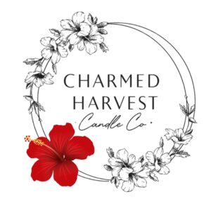 Charmed Harvest hand-poured candles and home fragrance logo – vendor at the Rewind Time Fall Back in Love with YOU event