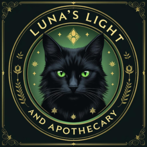 Luna’s Light and Apothecary logo – sound bath vendor at the Rewind Time Fall Back in Love with YOU event